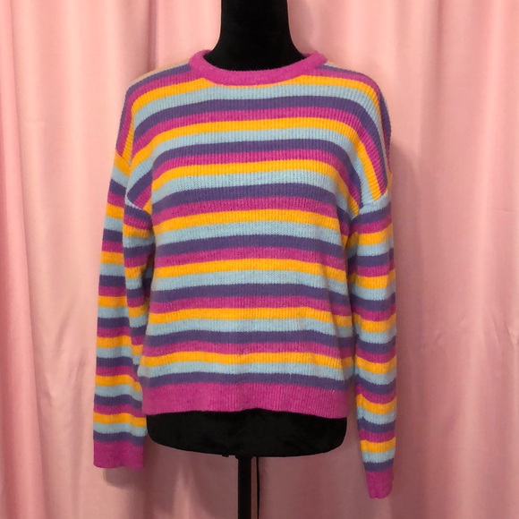 SHEIN Other - Multicolored Striped Pullover Sweater